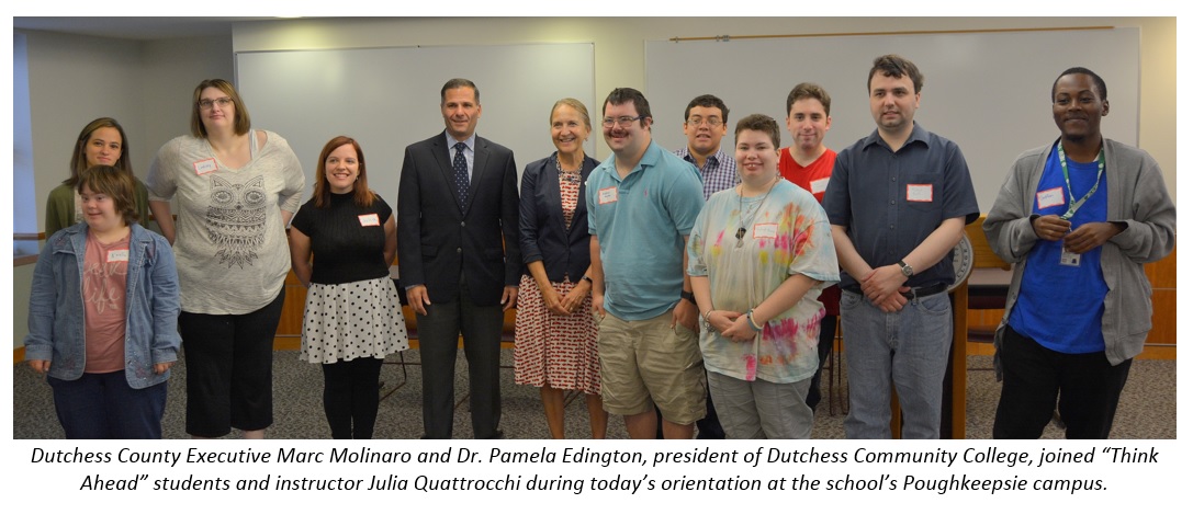 County Executive Molinaro with Think Ahead students and instructors